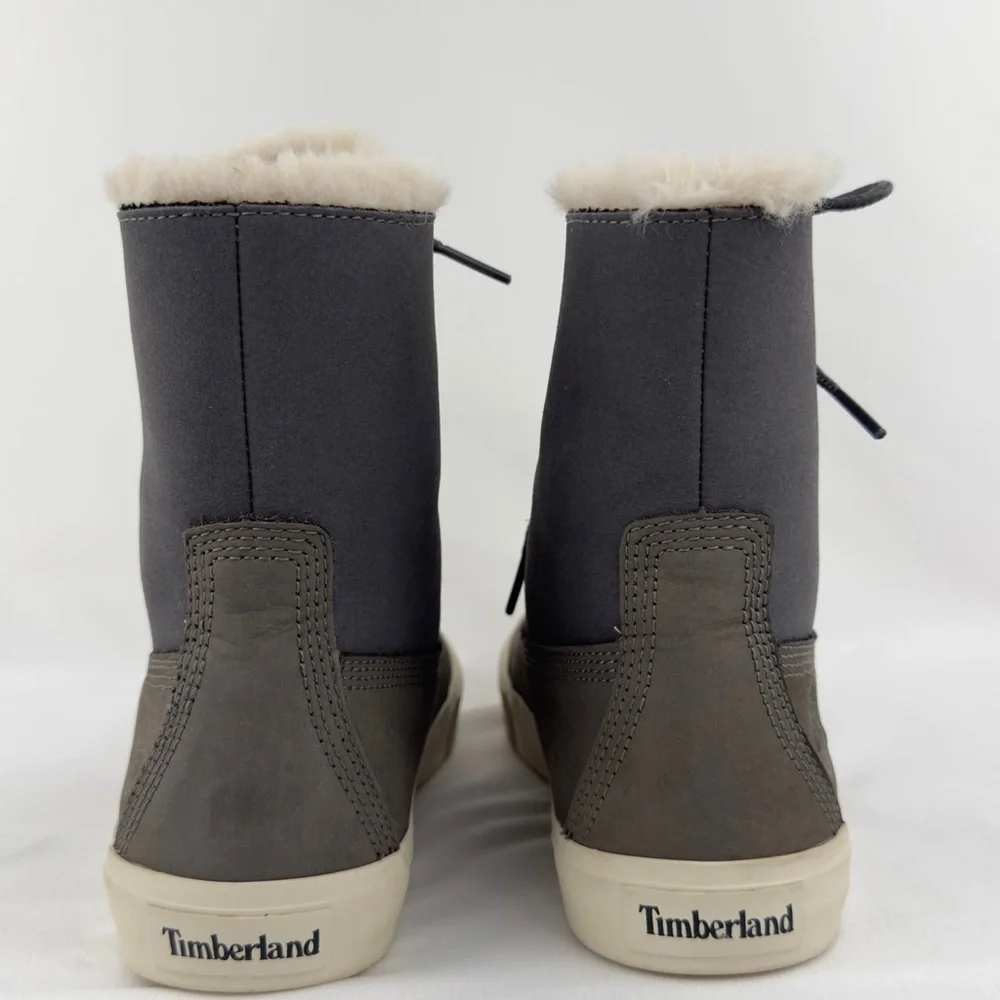 Timberland Womens Skyla Bay Fold-Down Fleece Boots Gray Sz 7